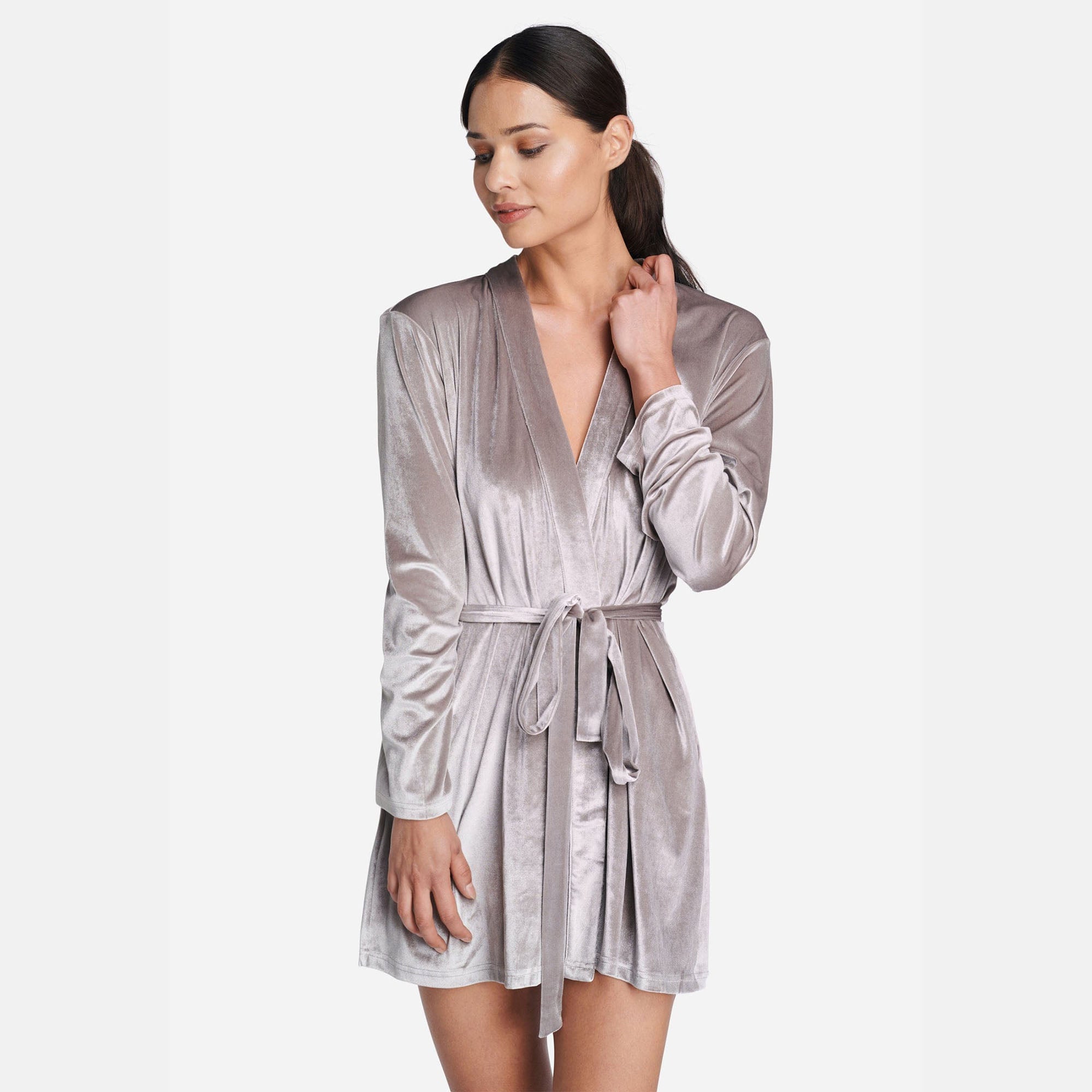 OW Collection Katrina Robe Kimono | Grey