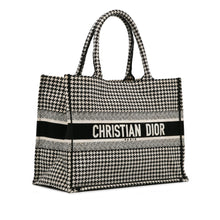 Dior | Pre-Owned Medium Houndstooth Book Tote | Black
