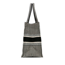 Dior | Pre-Owned Medium Houndstooth Book Tote | Black