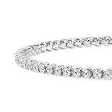 Womens | Tennis Bracelet - III | 14K White Gold | 3 CTW Round Cut Lab Grown Diamond | F-VS2