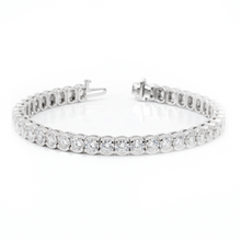 Womens | Tennis Bracelet - III | 14K White Gold | 7 CTW Round Cut Lab Grown Diamond | G-SI