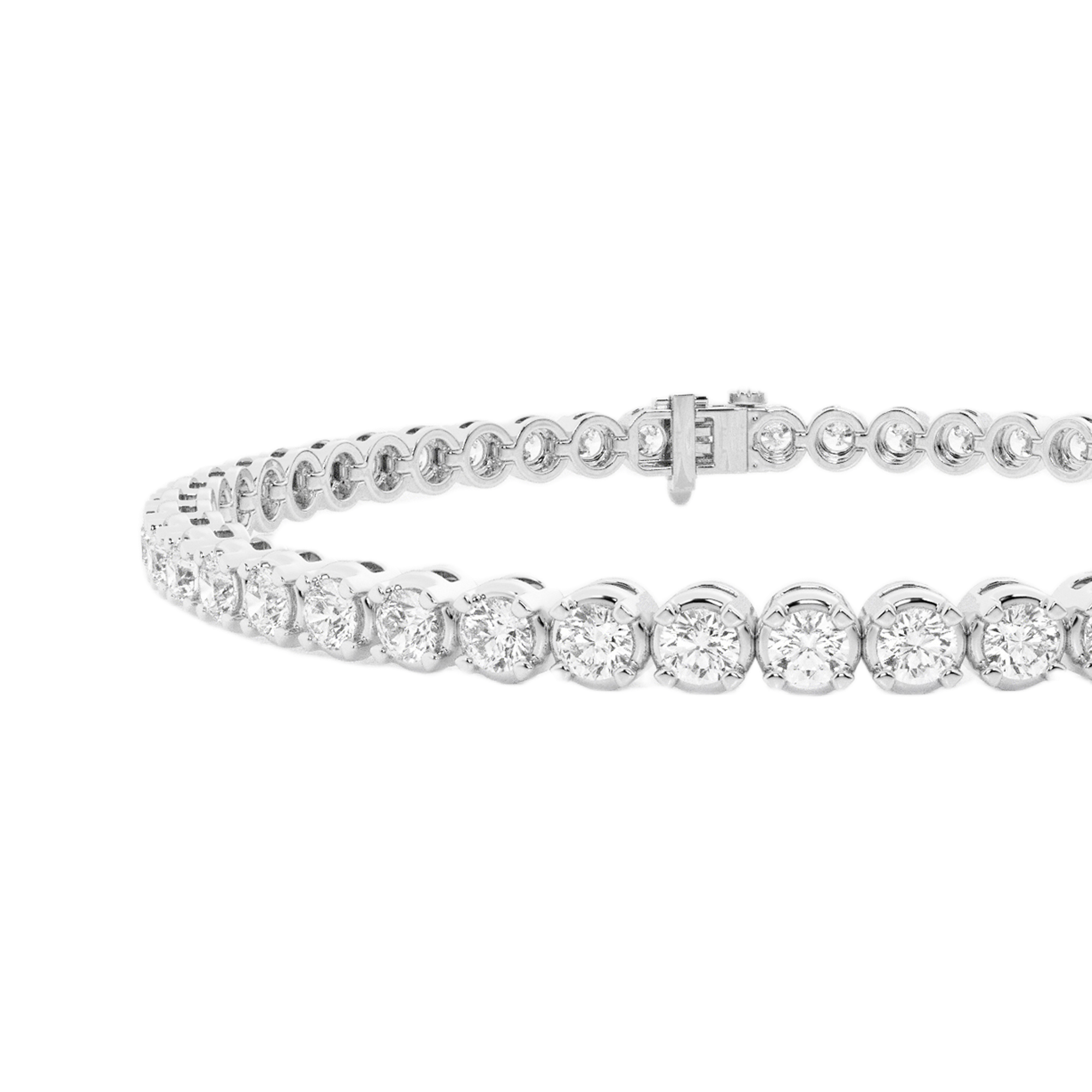 Womens | Tennis Bracelet - IV | 14K White Gold | 5 CTW Round Cut Lab Grown Diamond | G-SI