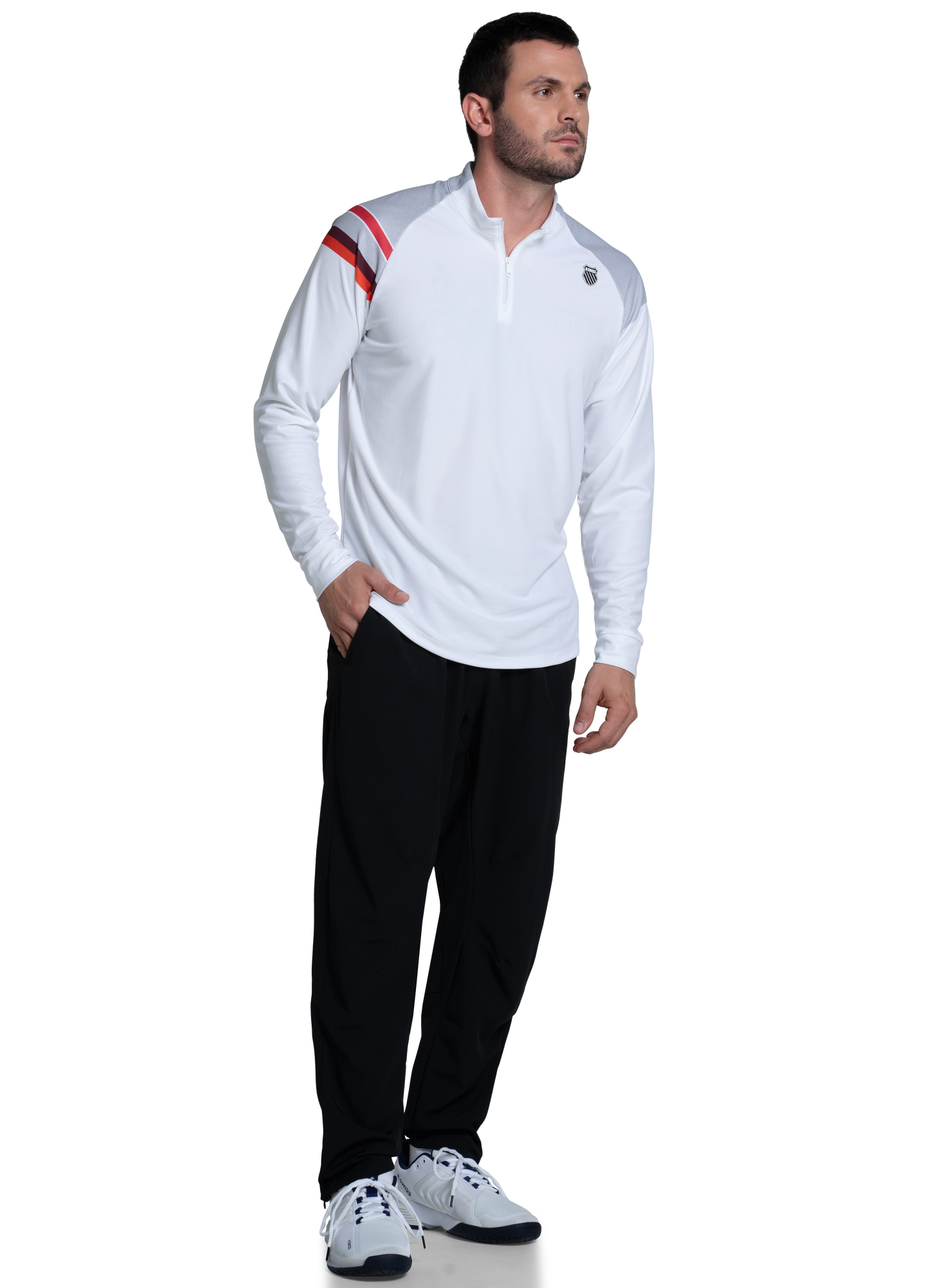 K-swiss | Men | Sideline 1/4 Zip L/S | White