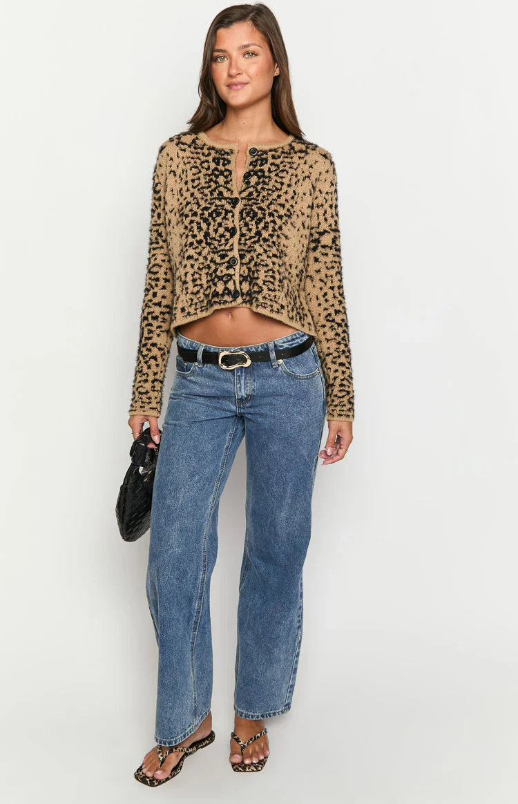 Kahli Cardigan | Leopard Print