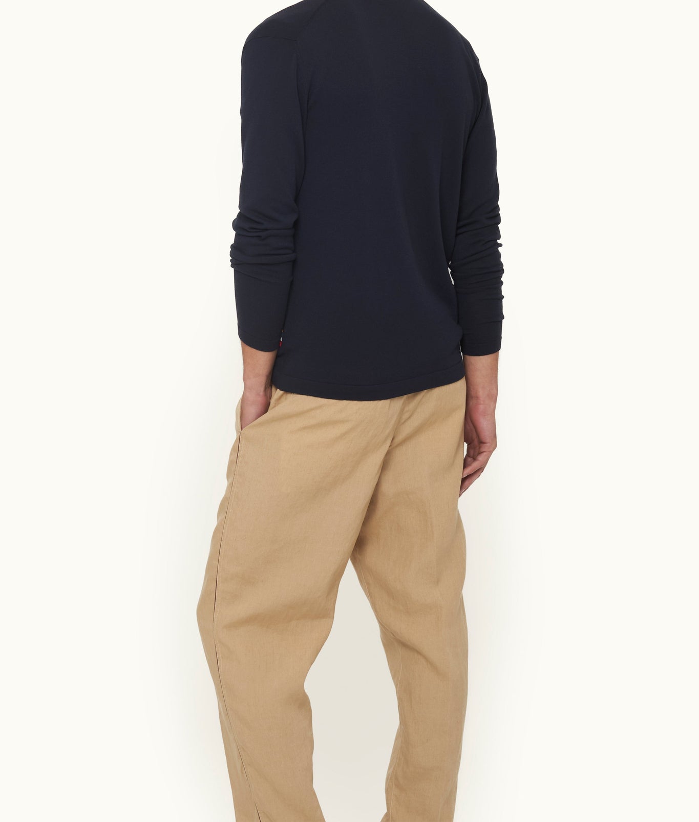 Kinglet Classic Fit Lightweight Contrast Tipping Cotton & Silk Cardigan | Night Iris