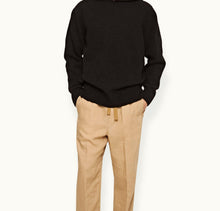 Kirk Alpaca Merino Relaxed Fit Hooded Alpaca-Merino Knit Jumper | Black