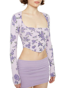 Womens | Knit Bolero | Lavender Floral