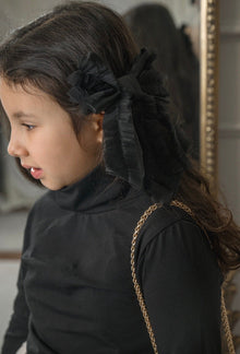 Kylie Black Organza Hair Bow