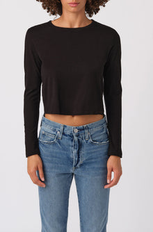 AMO Denim L/S Babe Tee in Black