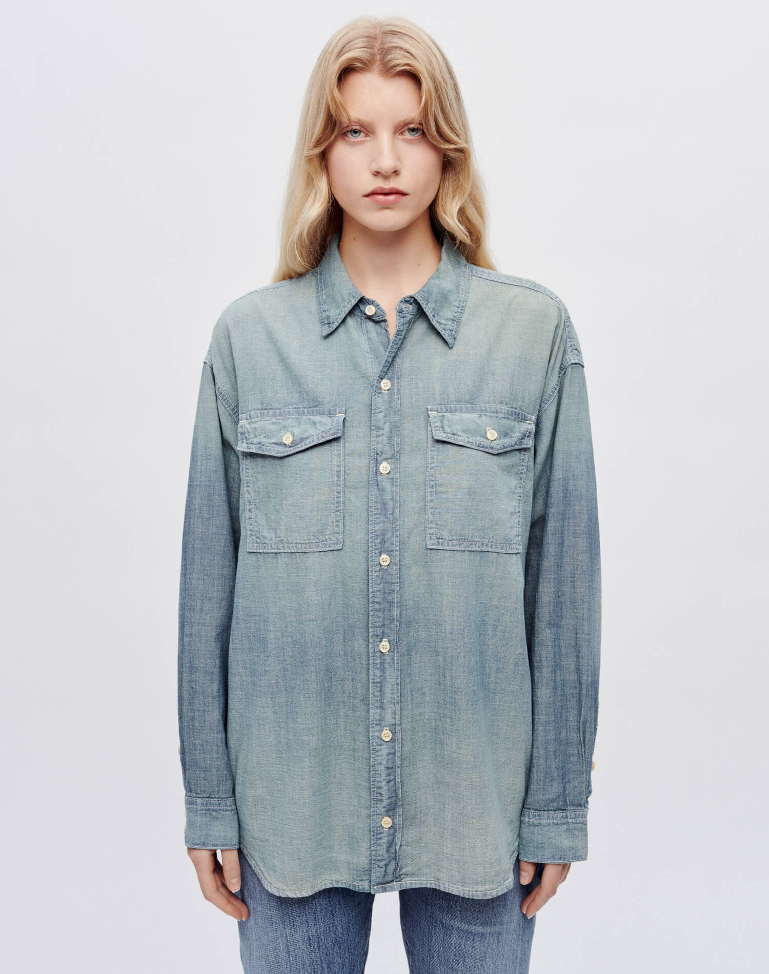 Womens | Chambray Oversized Shirt | Paradise Cove