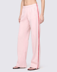 Womens | Sunland Track Pant | Pink Salt With Red