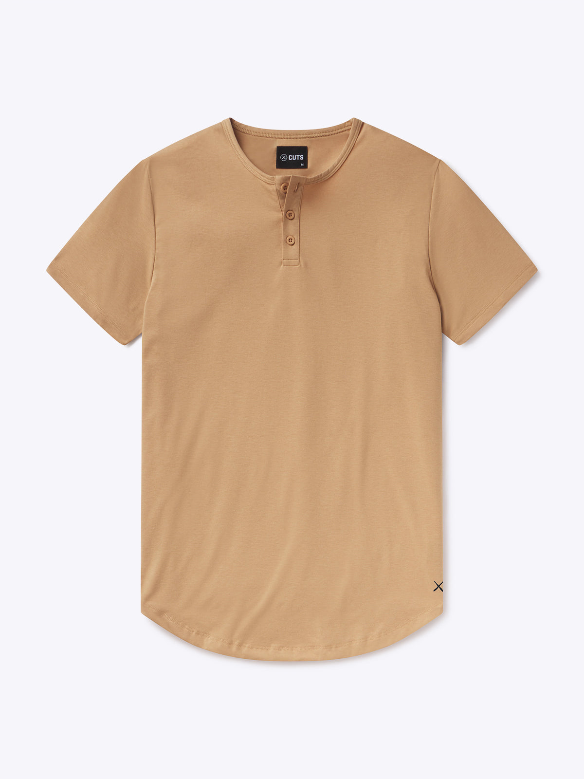Mens | AO Henley Curve-Hem | Signature-Fit PYCA Pro | Latte