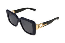 Womens | La Royale Sunglass | Black - Gold | Dark Green