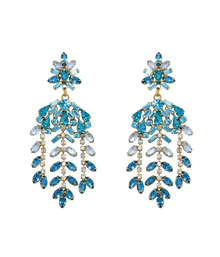 Elena Statement Earrings in Blue - Loren Hope