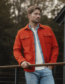 Men | Brightside Flannel Lined Workwear Jacket | Flame