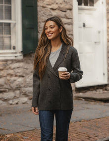 Women | Dillon Knit Blazer | Charcoal