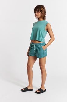 AMO Denim Gloria Short in Teal
