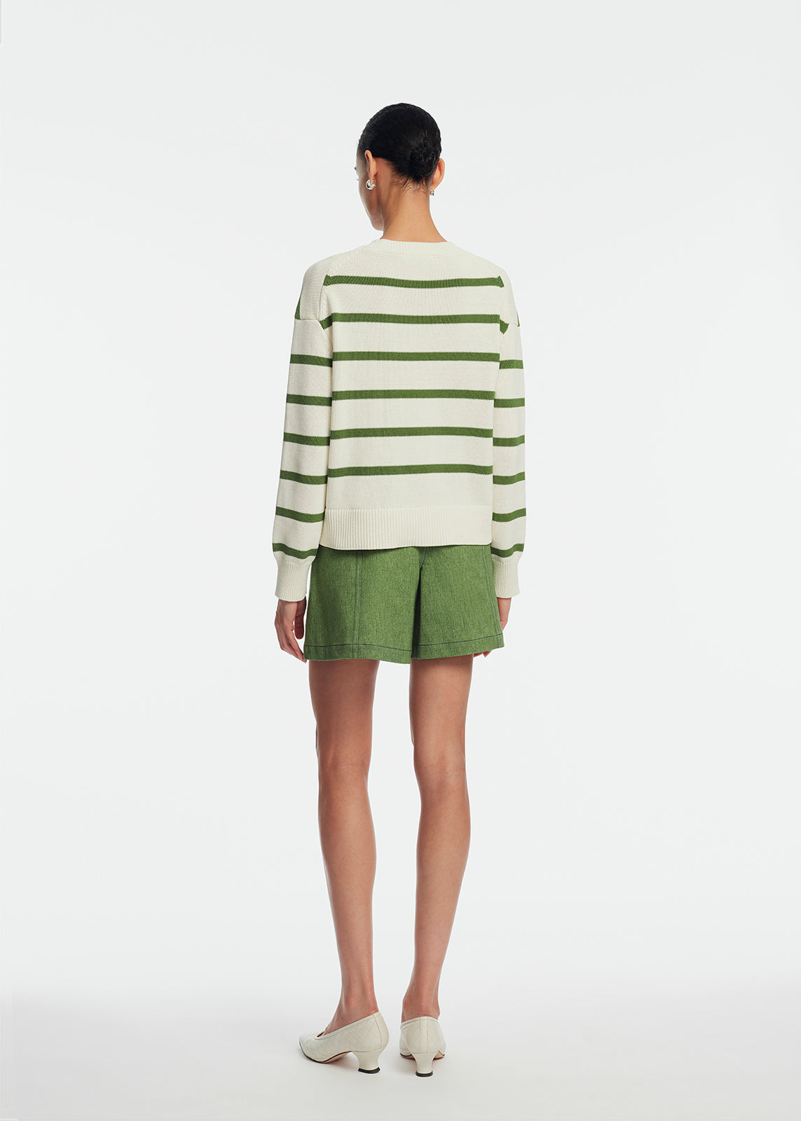 Striped Knit Crewneck | Cream Multi