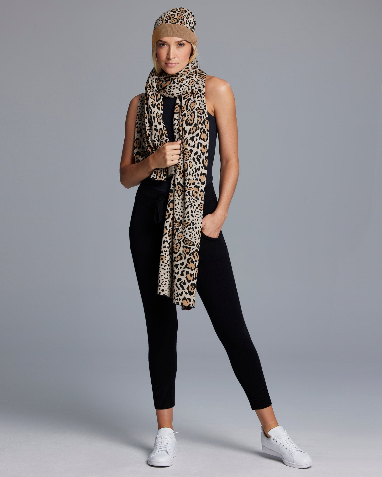 Women | Tache Leopard Scarf | Golden