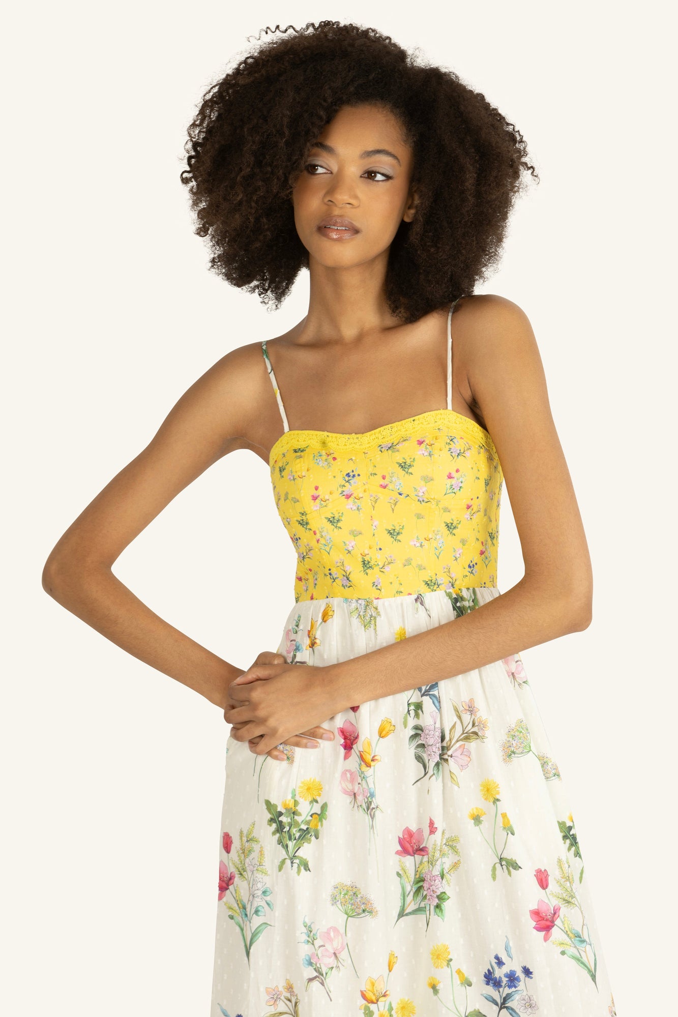Finley Dress | Yellow Vintage x Border