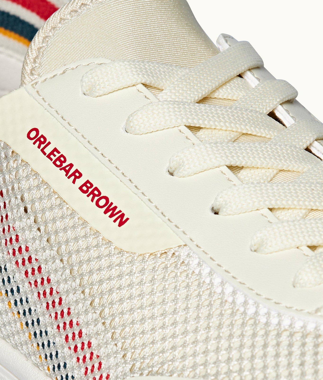 Larson O.B Stripe You Can Swim In Shoes | White/Orange