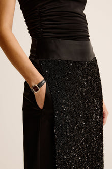 Eros Wrap Skirt | Black Dequin