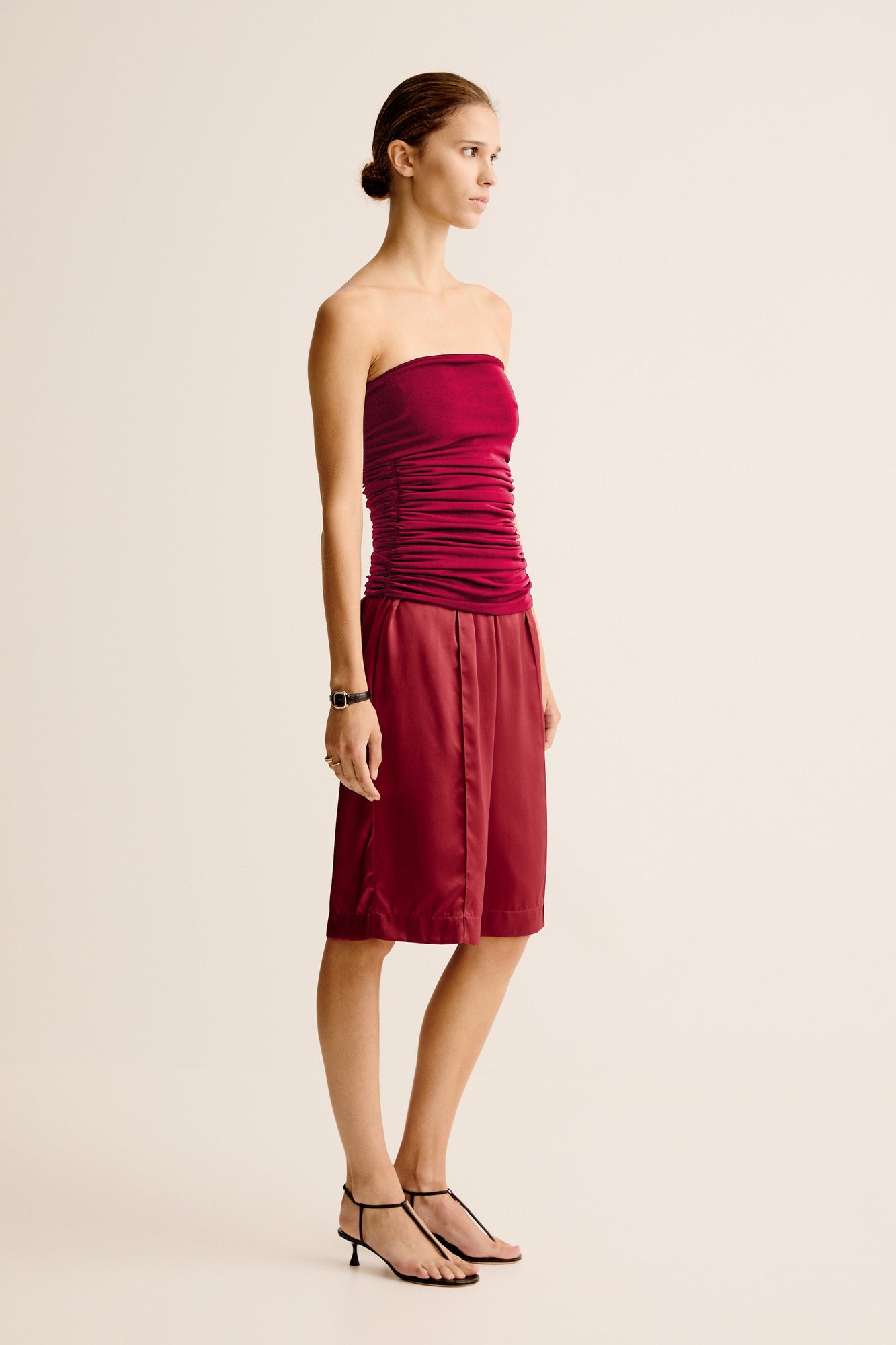 Bonachi Strapless Top | Cherry