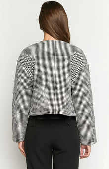 Lennie Quilted Jacket | Black Gingham