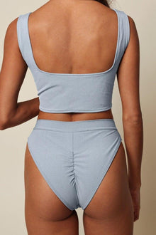 Olivia Corset Top | Light Denim