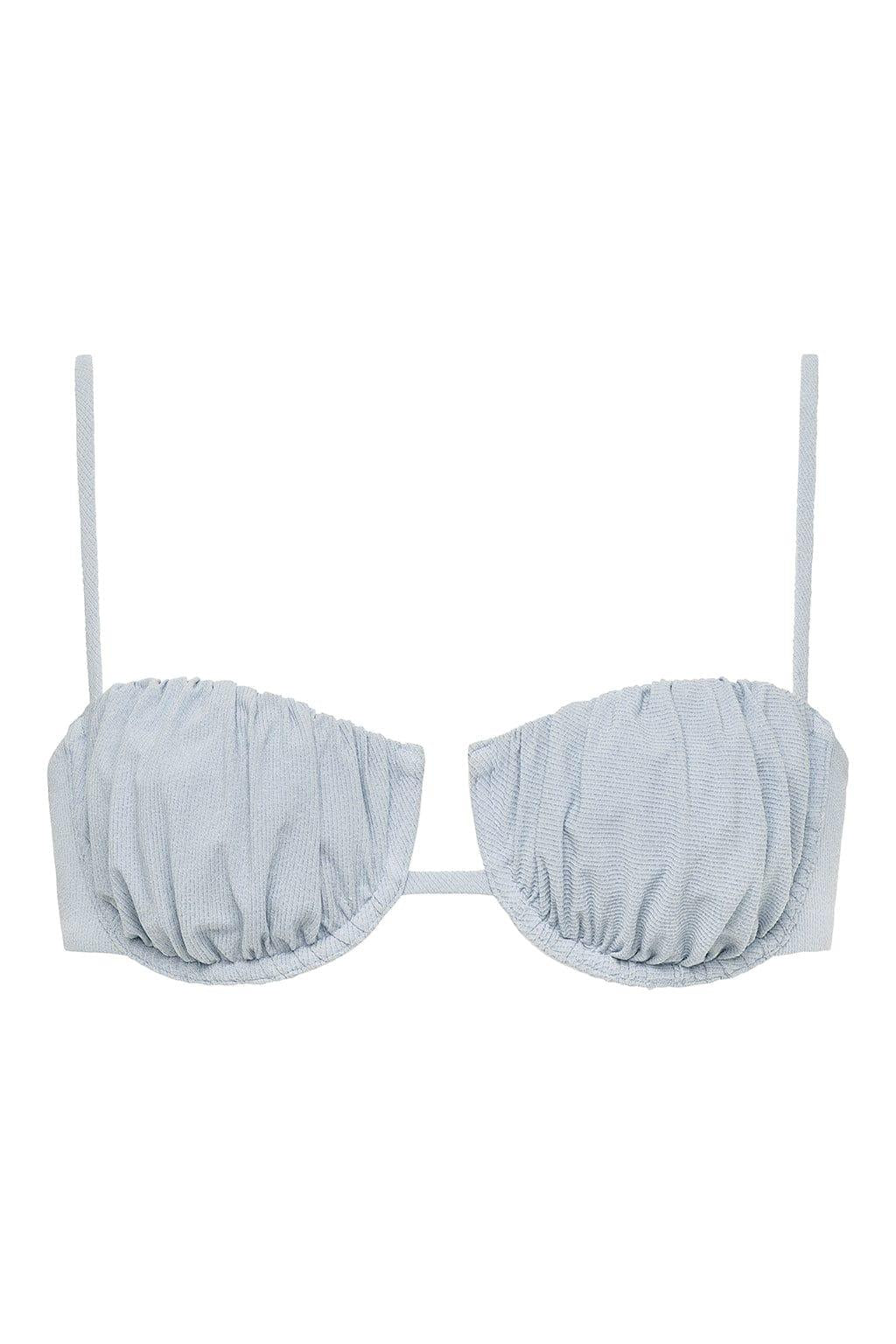 Petal Bikini Top | Light Denim