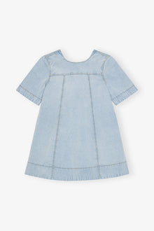Light Blue A line Mini Denim Dress | Soft Chambray
