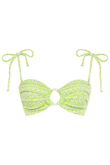 Tori Ties Bandeau Bikini Top | Lime Icing