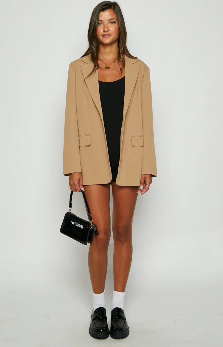 Logan Oversized Blazer | Tan