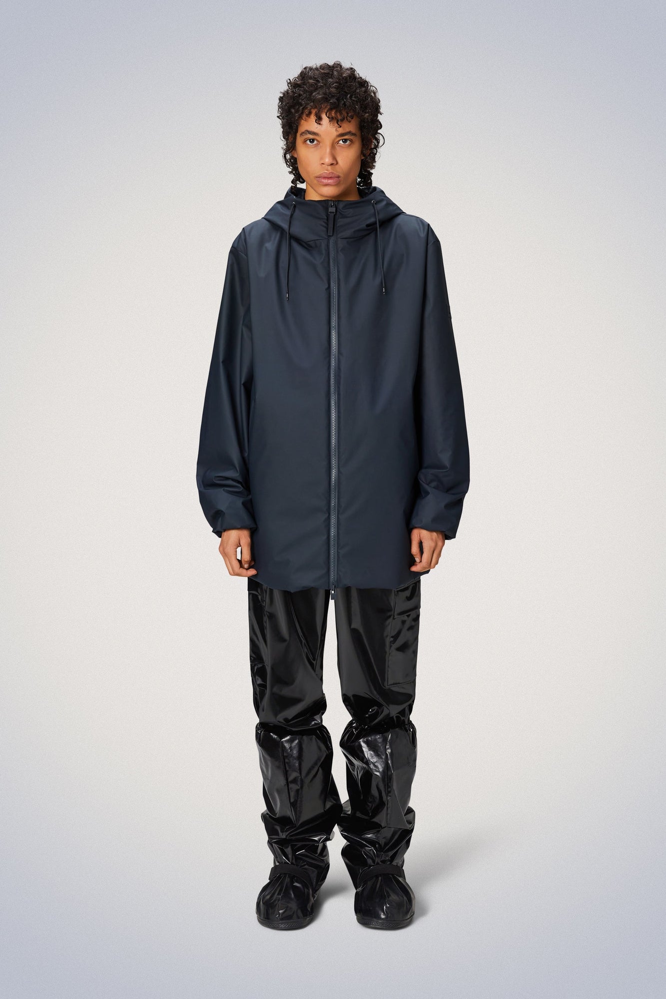 Rains Lohja Long Jacket Jackets 47 Navy