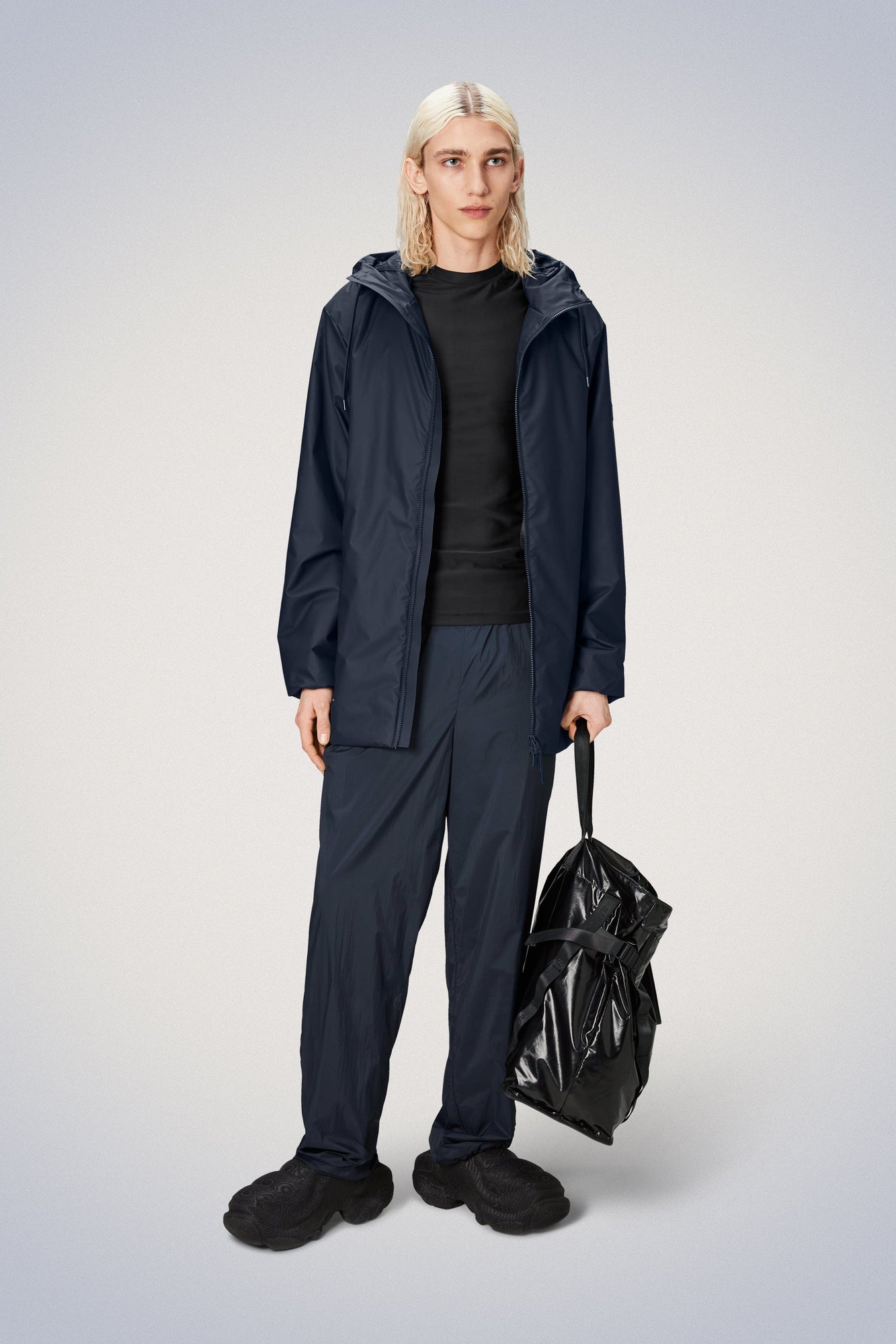 Rains Lohja Long Jacket Jackets 47 Navy