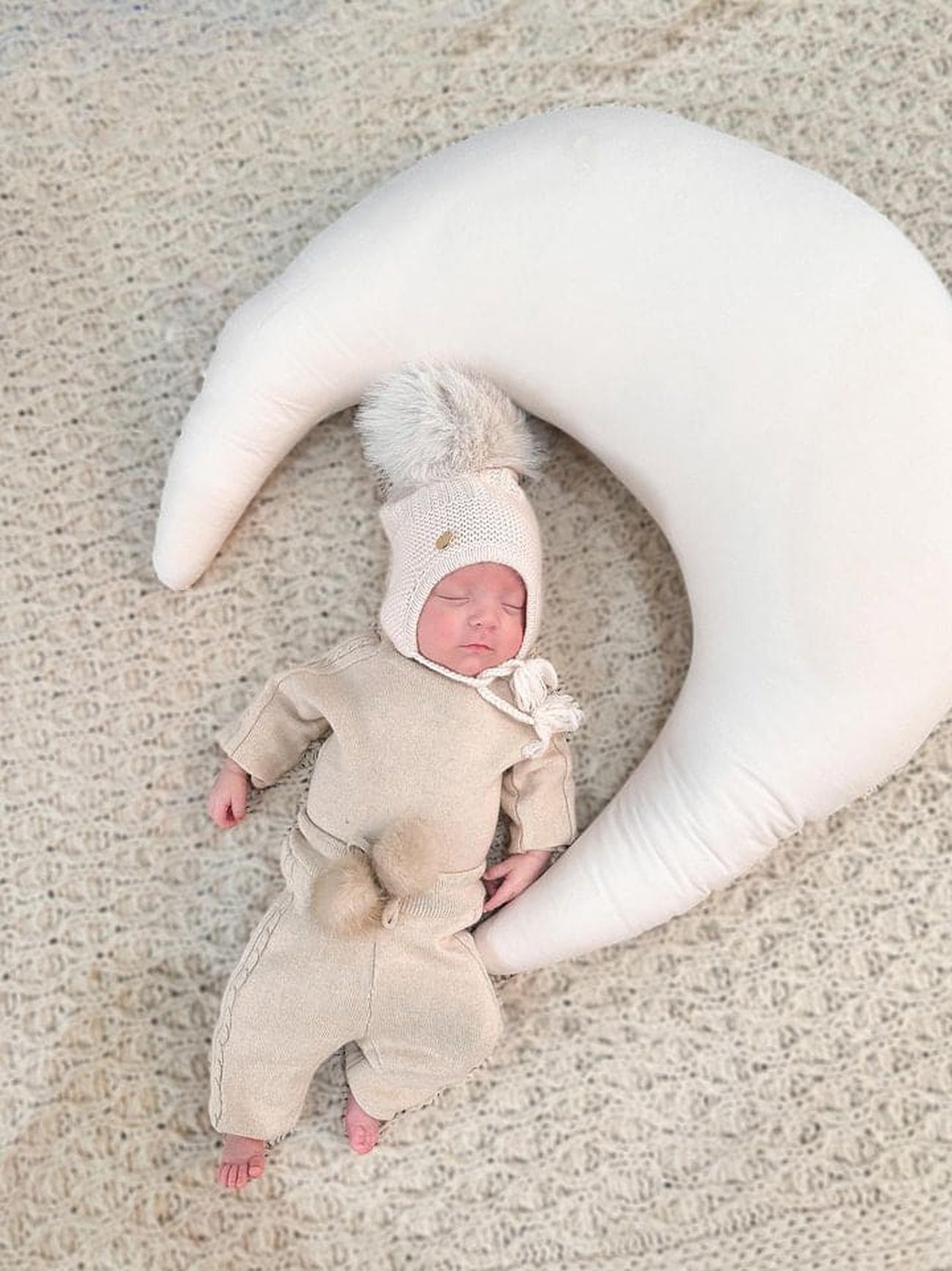 London Cashmere Faux Fur Aviator Hat | Baby Blue & Beige