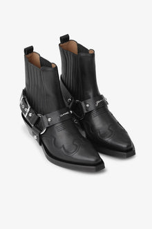 Low Cut Western Chelsea Boots | Black
