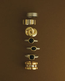The Midnight Mesa Ring Set | Set of 3 Rings | Silver/Gold