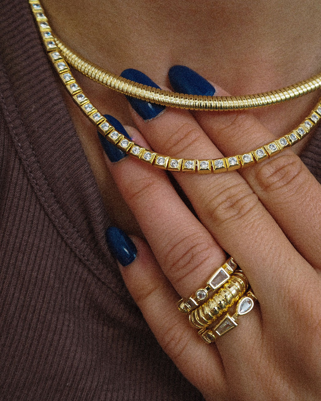 Mini Flex Snake Chain Necklace | Lobster clasp | Gold