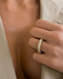 Pave Amalfi Ring | Cubic Zirconia | Gold