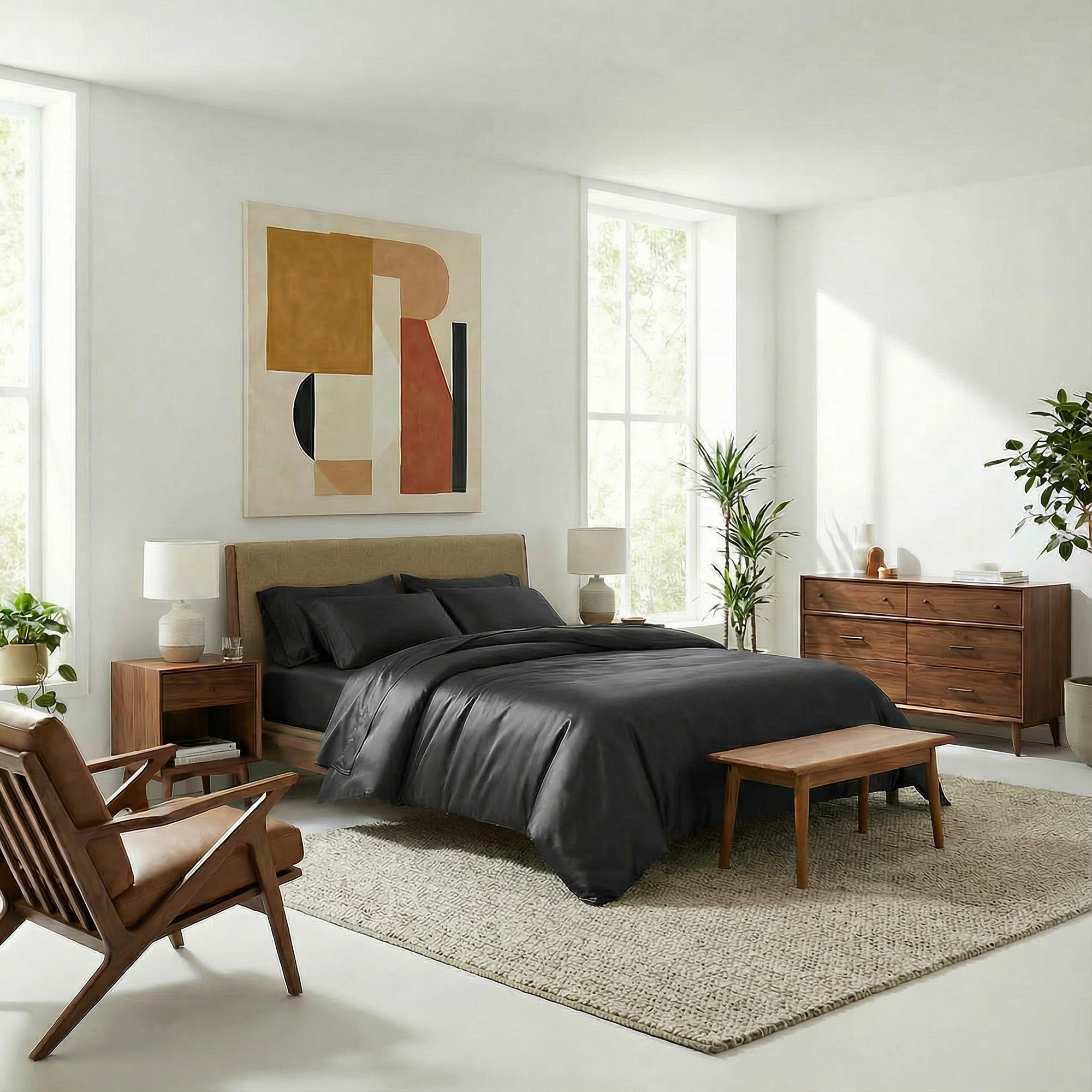 Luxe Bamboo Duvet Cover, King/Cal King | Night
