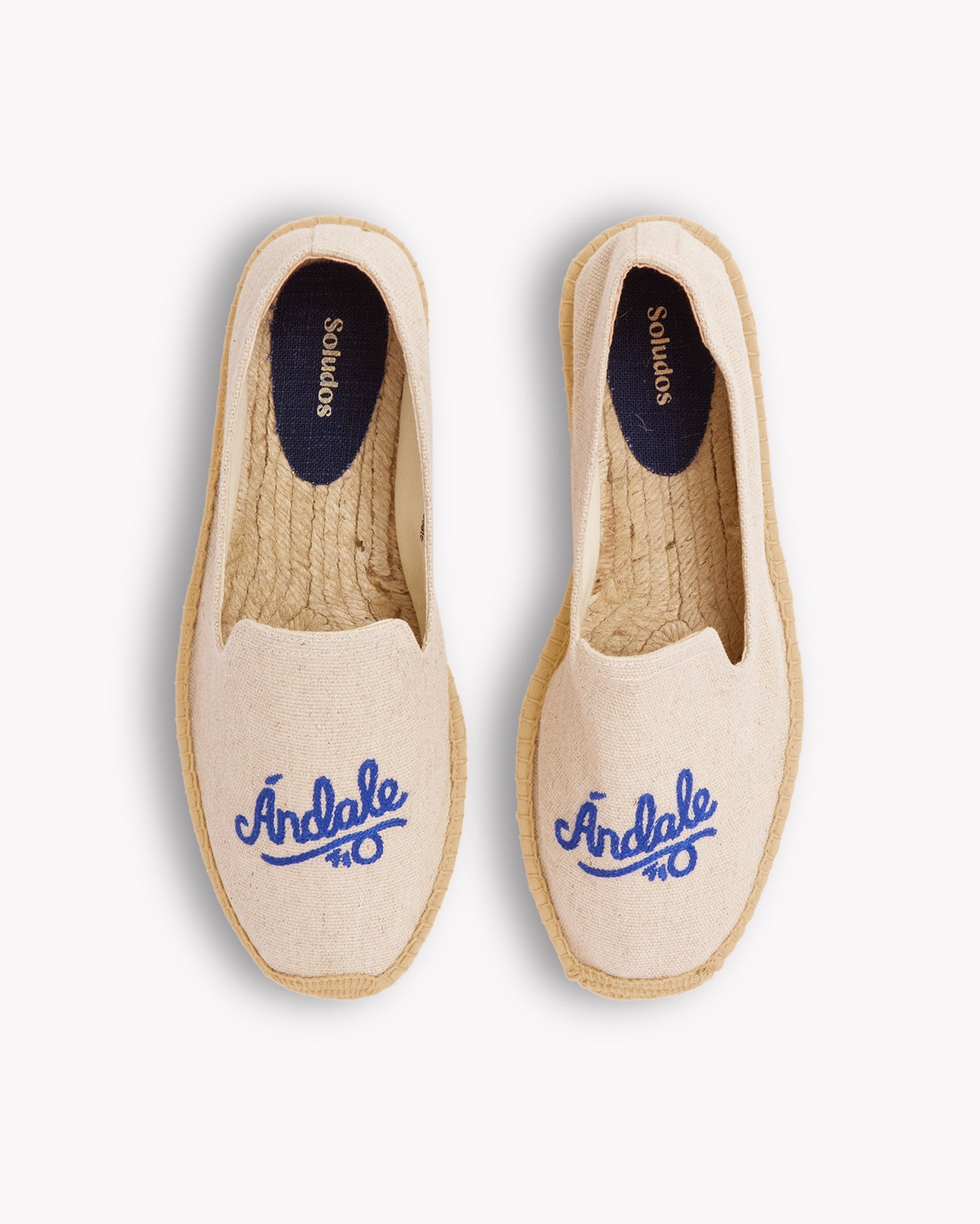 Men's Smoking Espadrille | Embroidery | Andale - Natural Undyed - Men's Espadrilles - Natural Undyed - Andale - Soludos - 