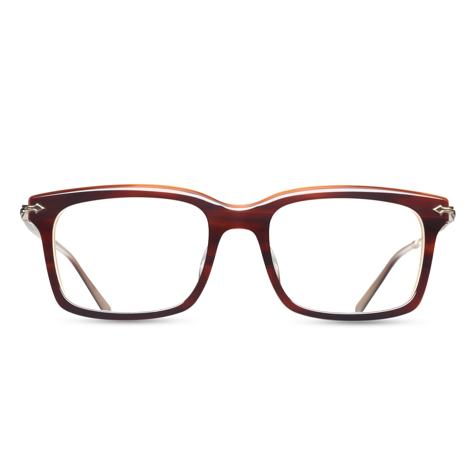 M2037 Rectangle Optical | Almond Browny/Antique Gold | Clear Lens | 53MM
