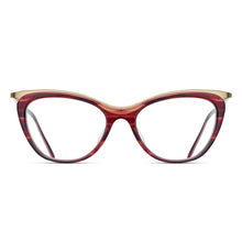 M2044 Cat Eye Optical | Matte Bordeaux Stripe | Clear Lens | 51MM