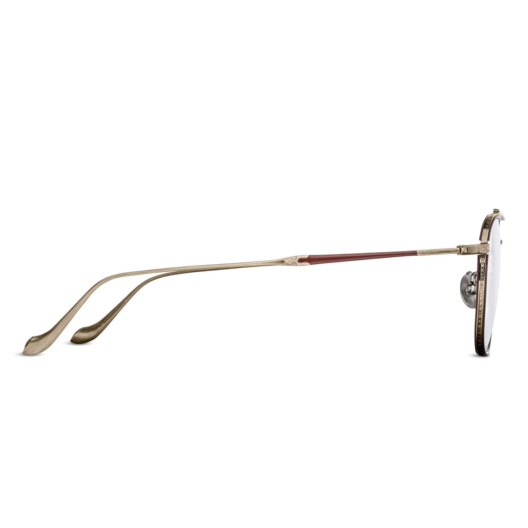 M3077 Aviator Optical | Matte Taupe/Antique Gold | Clear Lens | 49MM