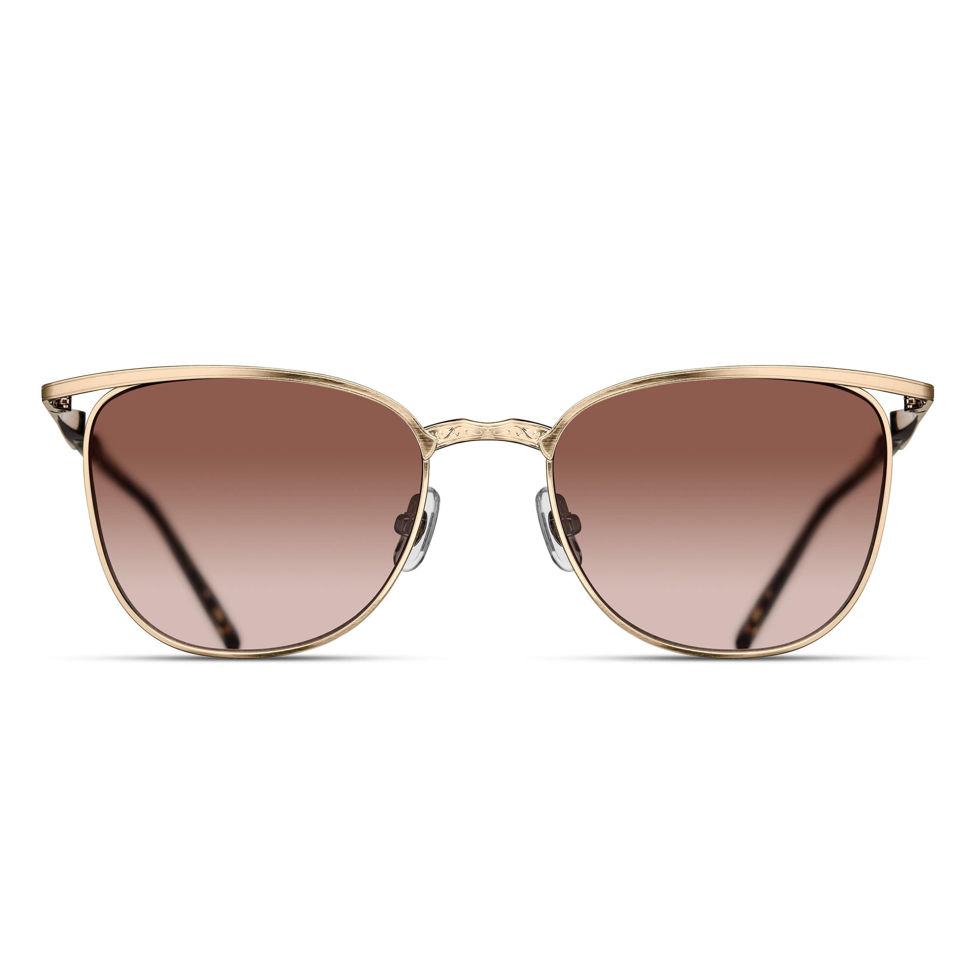 M3109 Panto Sunglass | Brushed Gold/Demi | Khaki Gradient Lens | 54MM