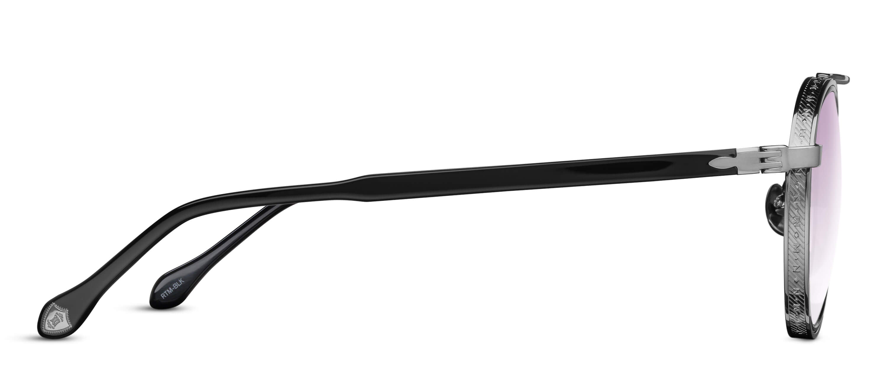 Unisex | M3125 Panto Sunglass | Ruthenium/Black | Cafe Violet Gradient Lenses | 49MM