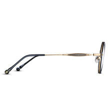 M3127 Round Optical | Brushed Gold/Navy | Clear Lens | 43MM