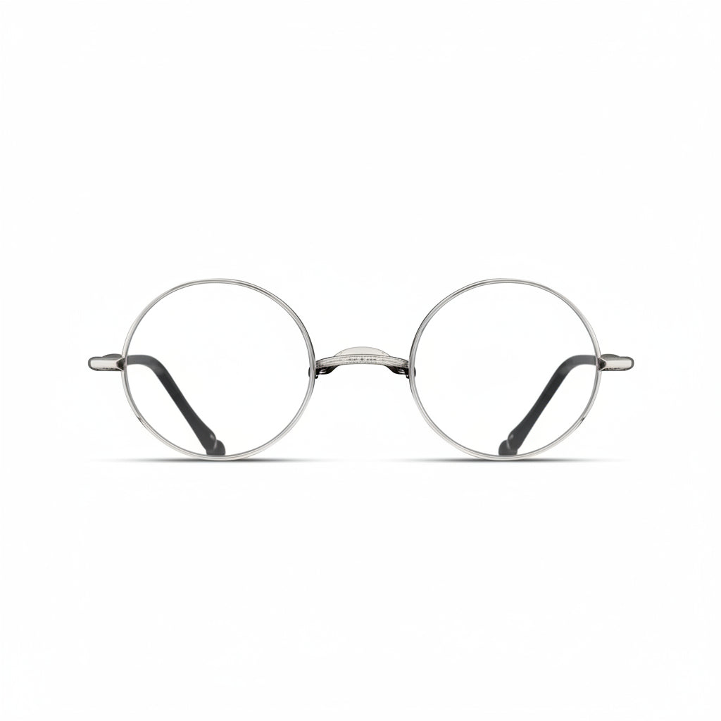 Unisex | M3131 Round Optical | Palladium White | Clear | 45MM