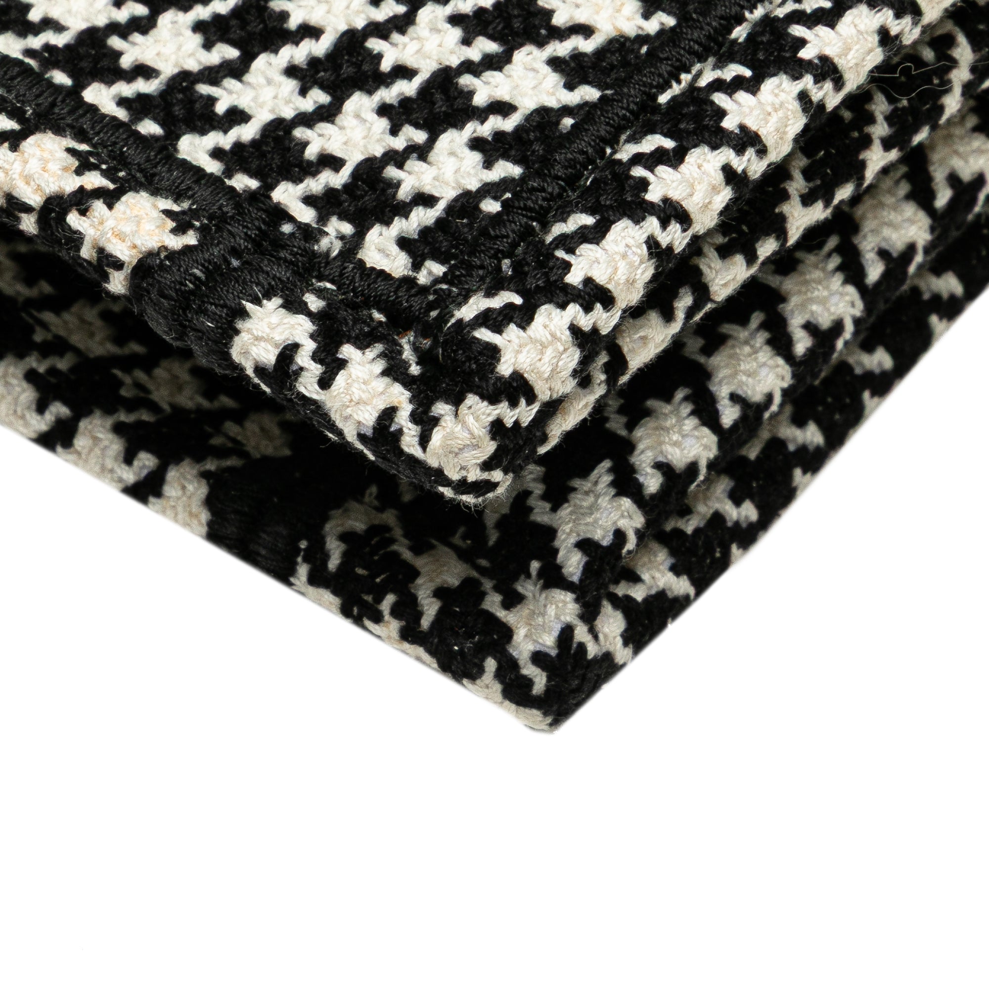 Dior | Pre-Owned Large Canvas Houndstooth Embroidered Book Tote - II | Black